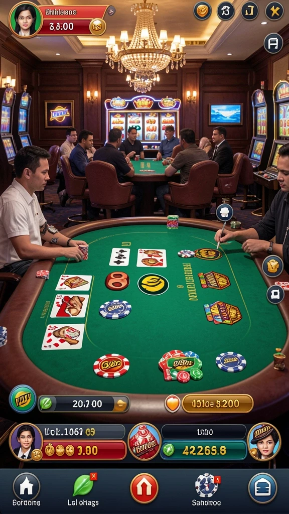 Berbagai permainan yang tersedia dengan jackpot menarik.