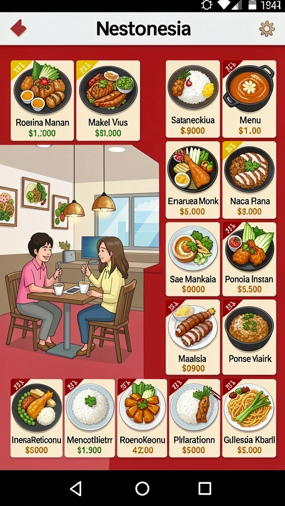 Tangkapan layar yang menunjukkan antarmuka utama permainan dan fitur gameplay.