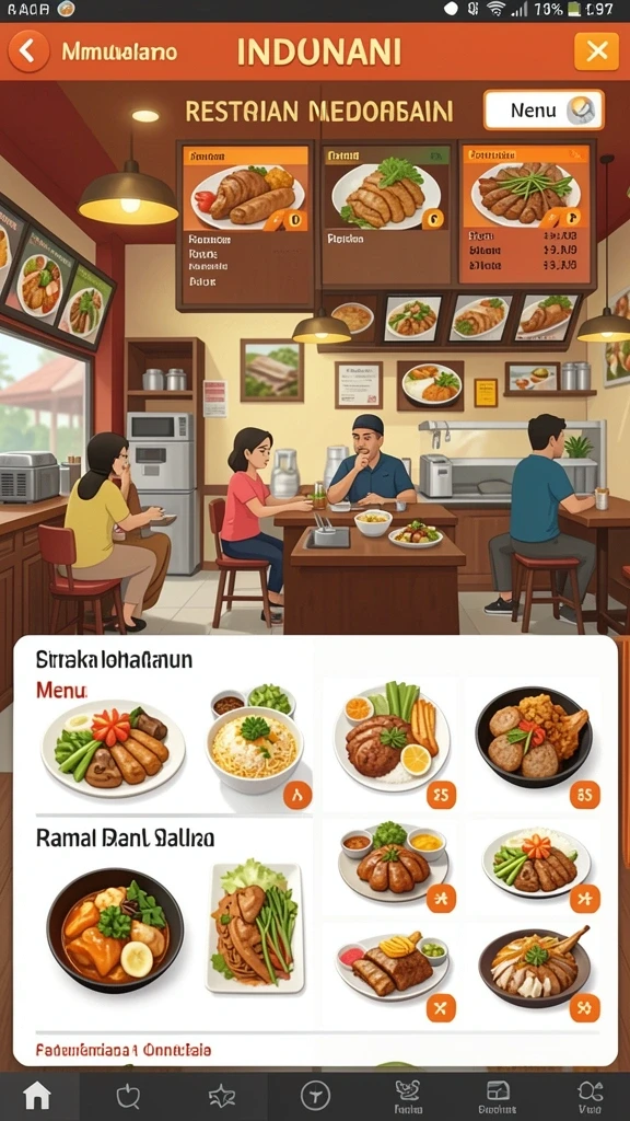 Tampilan antarmuka yang intuitif dan menarik.