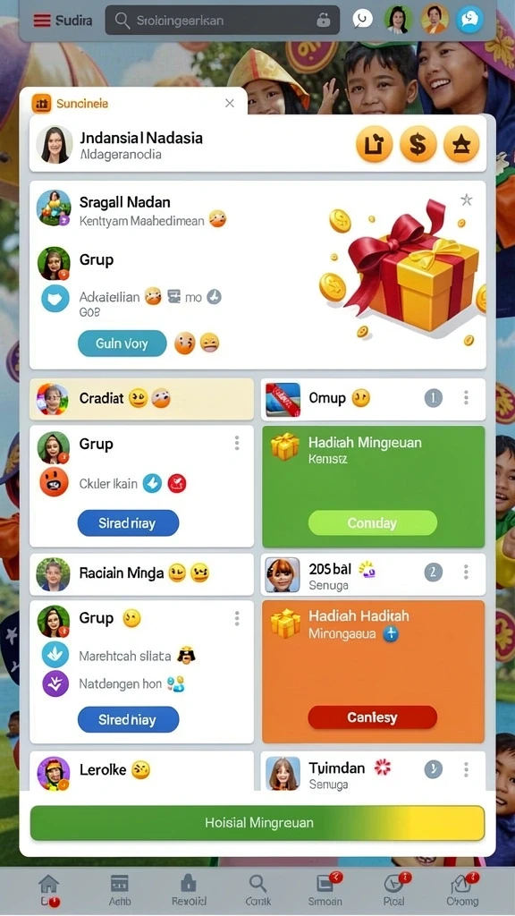 Tampilan antarmuka yang menarik dan modern.