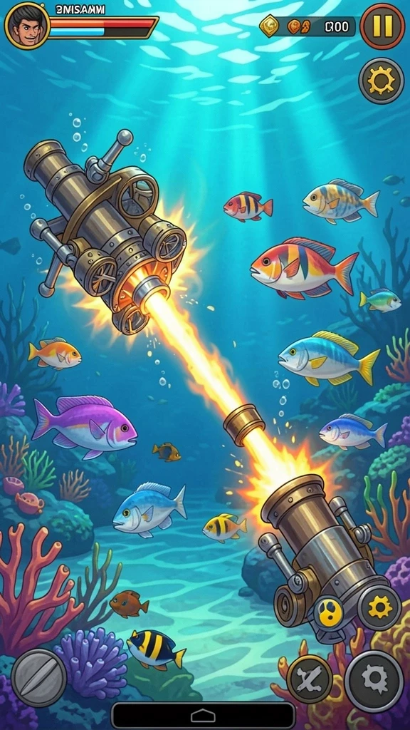 Screenshot aksi pertempuran menegangkan dalam game.