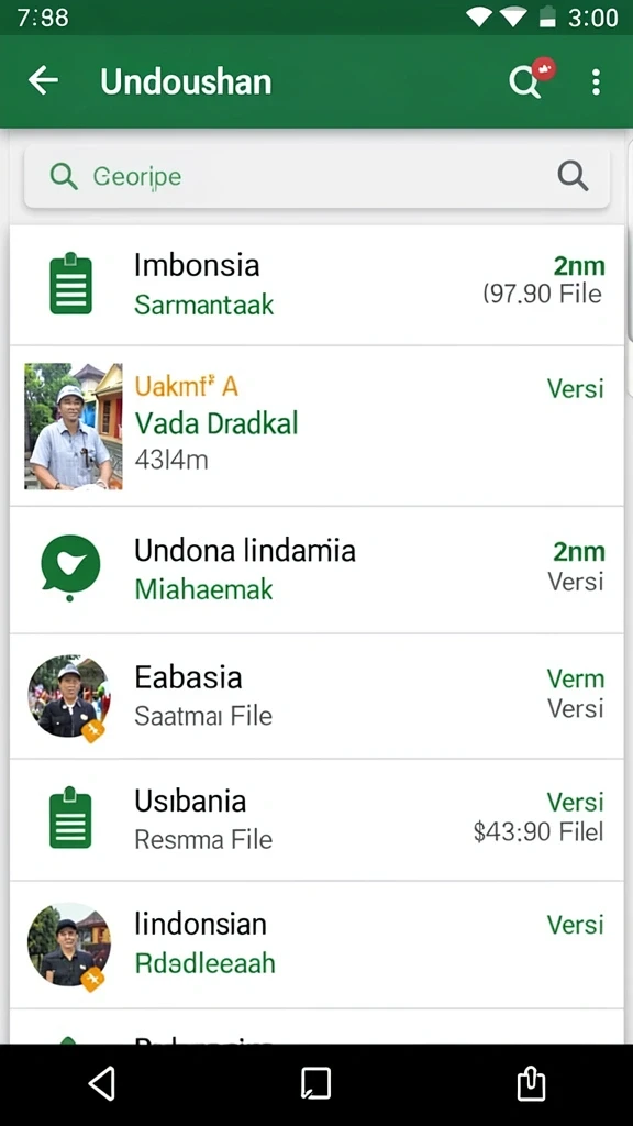 Halaman leaderboard dengan peringkat pemain.