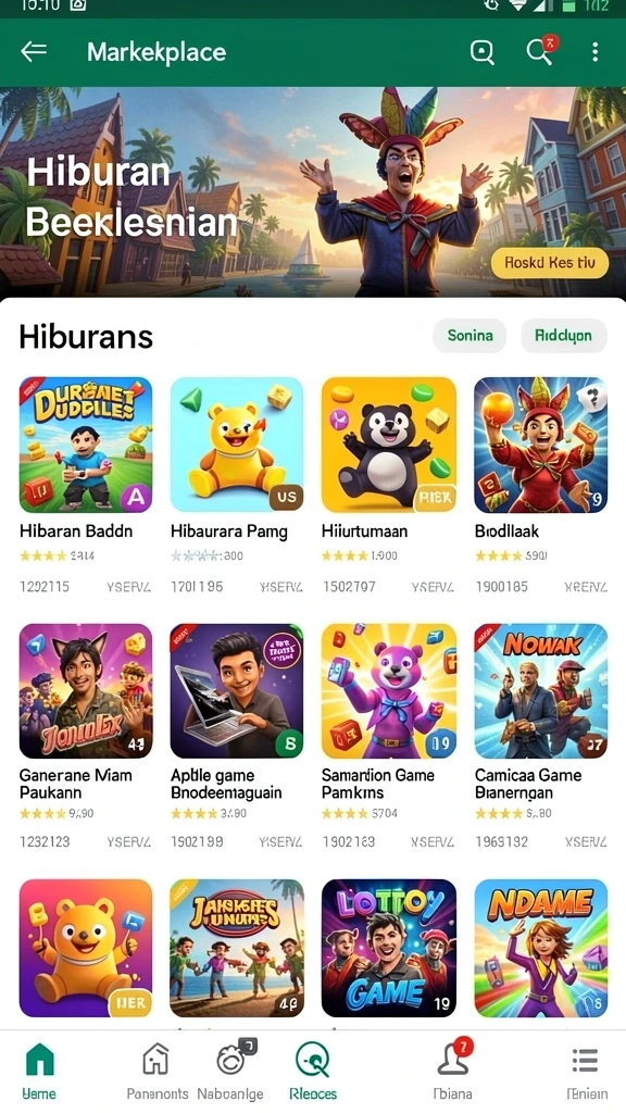 Screenshot tampilan awal game yang menarik.