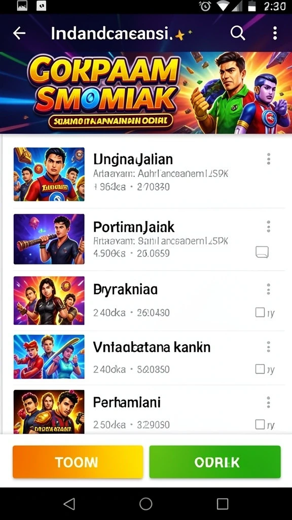 Mode permainan seru yang dapat dimainkan secara solo atau tim.