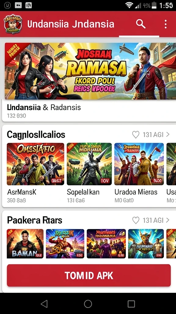 Tampilan awal yang menarik dan mudah dinavigasi.