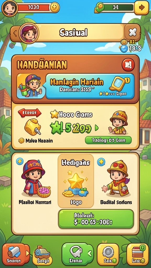 Tampilan layar utama permainan TOPGUN77.