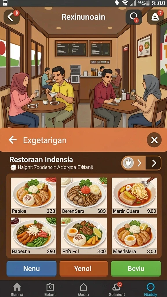 Fitur interaktif dengan teman di dalam permainan.