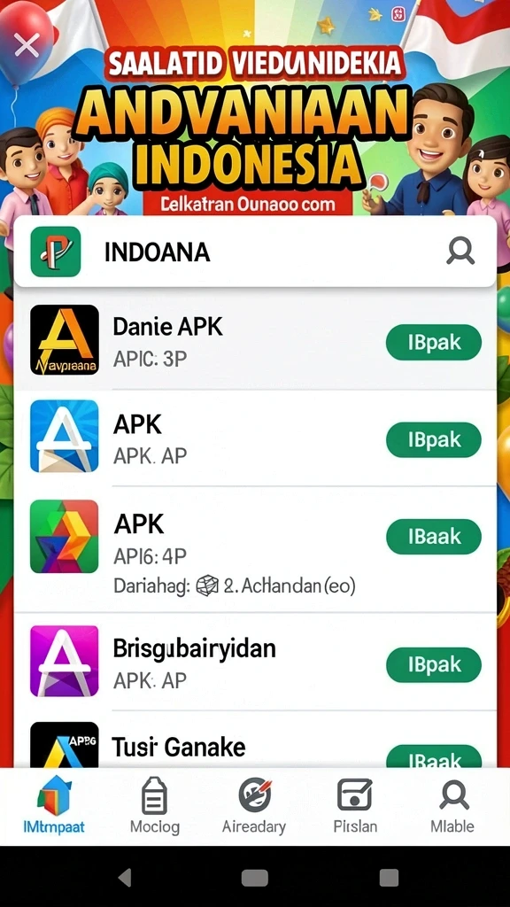 Tampilan awal aplikasi WARUNGBET yang menarik.