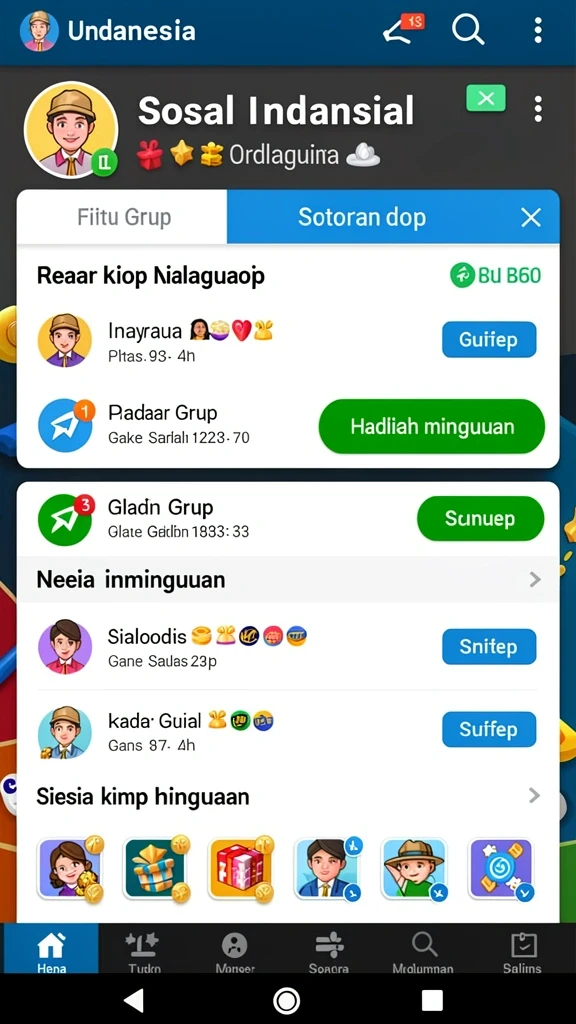 Tampilan menu utama WOW77 yang user-friendly.
